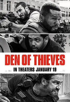 《贼巢（未分级版）》 (2018) 【犯罪/动作/悬疑】Den of Thieves (Unrated) BD1080P H264 AC3特效中英双字 | 杰拉德·巴特勒黑吃黑×SWAT战术还原×弹道轨迹字幕 | 共1.5G